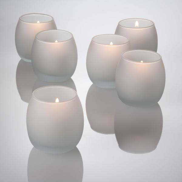 Tealight Candle Holders | Petite Hurricane Votive Candle Holder Frosted Set Of 12 Candle Holders Tealight Candle Holders