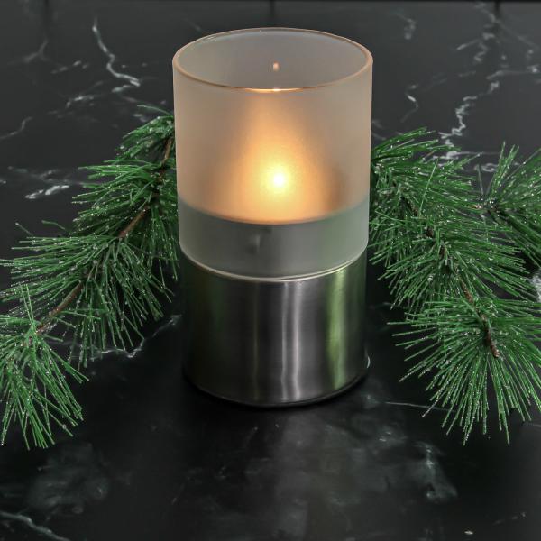 Tealight Candle Holders | Stainless Steel Frosted Cylinder Tealight Holder 4.5" Candle Holders Tealight Candle Holders