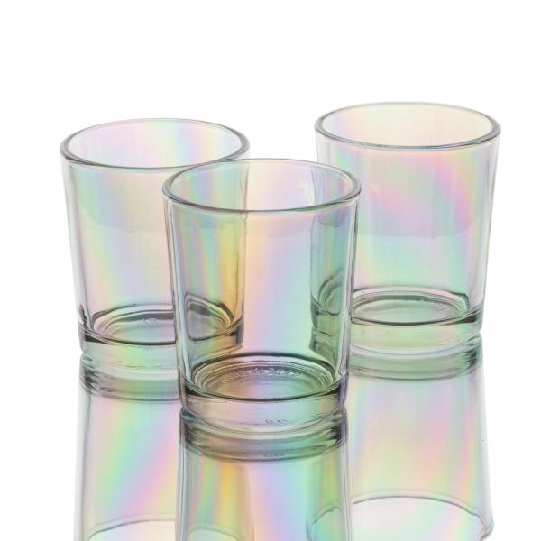 Votive Candle Holders | Iridescent Votive Candle Holder Set Of 12 Candle Holders Tealight Candle Holders