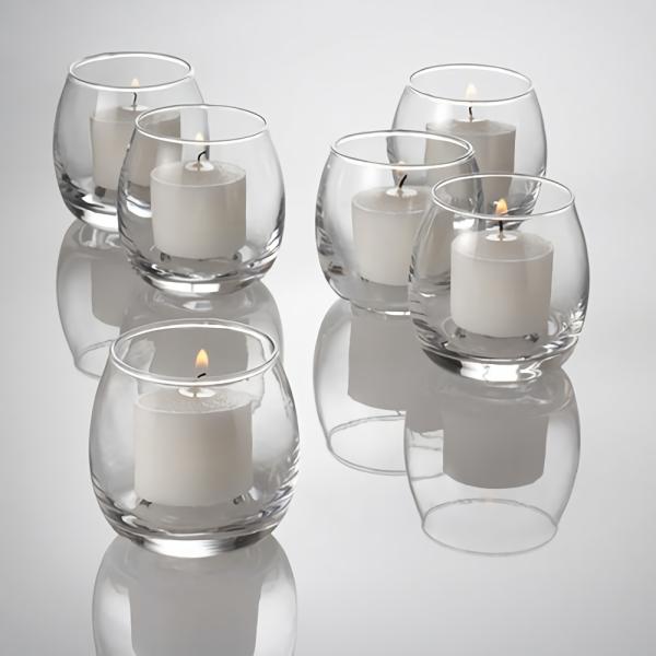 Votive Candle Holders | Petite Hurricane Votive Candle Holder Set Of 12 Candle Holders Tealight Candle Holders