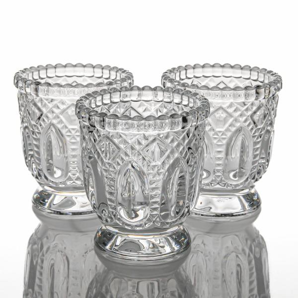 Votive Candle Holders | Royal Textured Glass Votive Holder Petite Clear Set Of 12 Candle Holders Votive Candle Holders