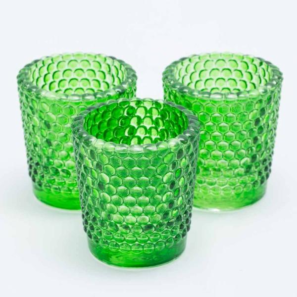 Votive Candle Holders | Votive Holder Hobnail Green Set Of 12 Candle Holders Votive Candle Holders