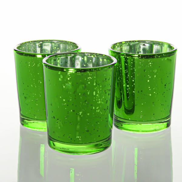 Votive Candle Holders | Votive Holders Green Mercury Set Of 12 Candle Holders Mercury Candle Holders