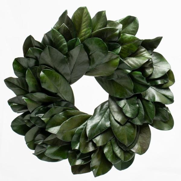 Wreaths | Preserved Magnolia Wreath 17" Set Of 6 Naturals & Florals Wreaths