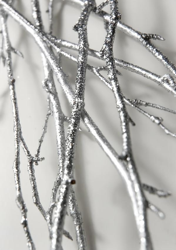 Branches | Glittered Silver Birch Tree Branch Bundle 3-4 Ft (4 Branches) Branches Branches