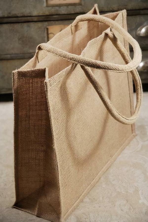 Fabric & Ribbon | Large Burlap Tote Bags 15X13 (Pack Of 6) Burlap Burlap