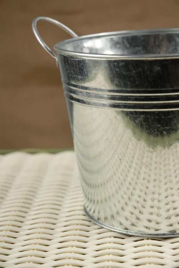 Buckets & Tubs | Galvanized Metal Pail With Liner 5.5In Buckets & Tubs Buckets & Tubs