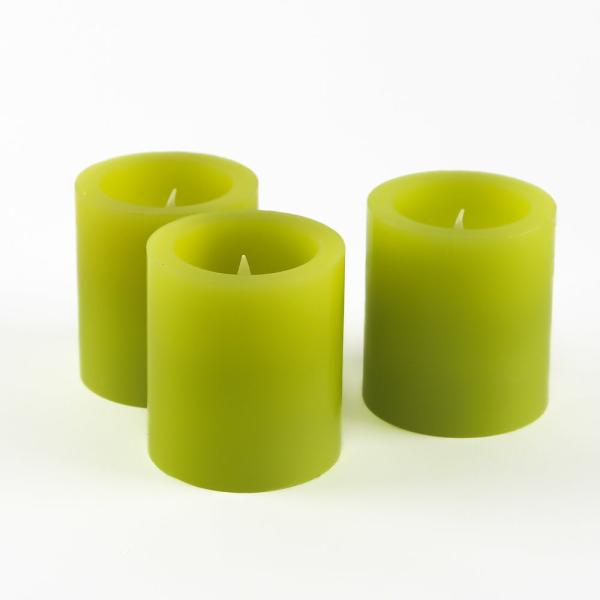 Flameless Candles | Led Votive Candles Green Set Of 12 Candles Flameless Candles