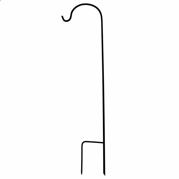 Shepherd Hooks | 36" Black Metal Shepherds Hook – Two Prong Stake Garden & Outdoor Shepherd Hooks