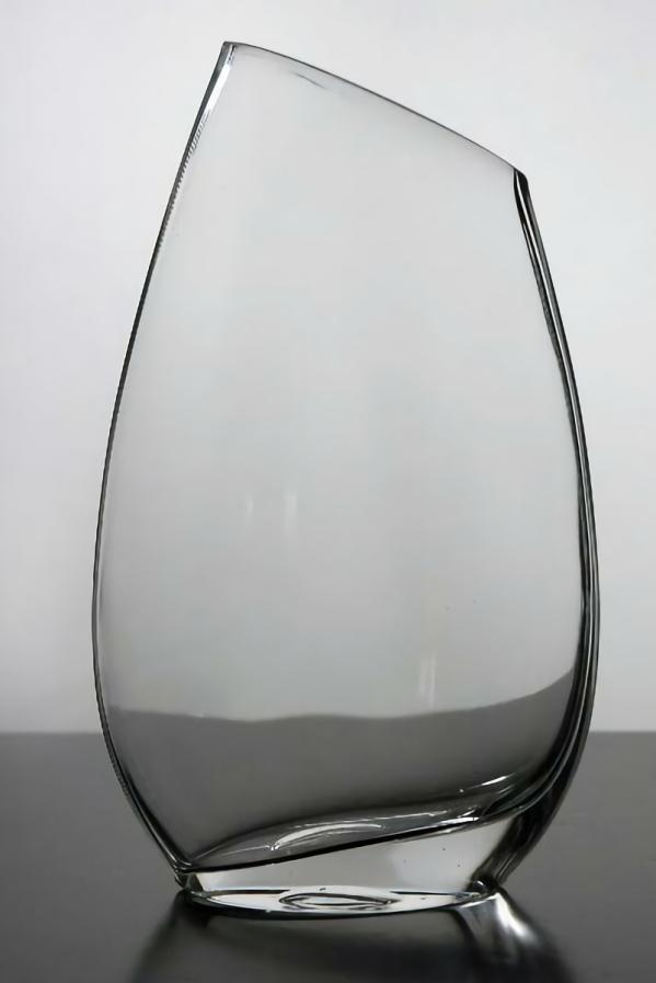 Flower Vases | Slanted Rim Glass Vase 10In Flower Vases Flower Vases