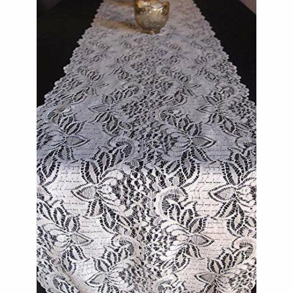 Lace | White English Lace Design Table Runner 12" X 108" Crafts Lace